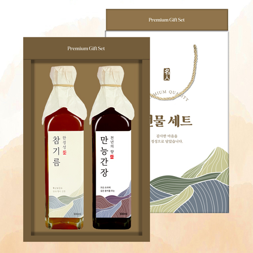 [설맞이][천연의향]만능간장/참기름2P 세트 (300ml*2)